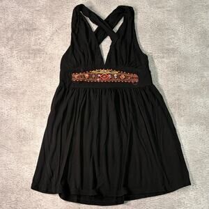 Vintage Embellished Dots Babydoll Top